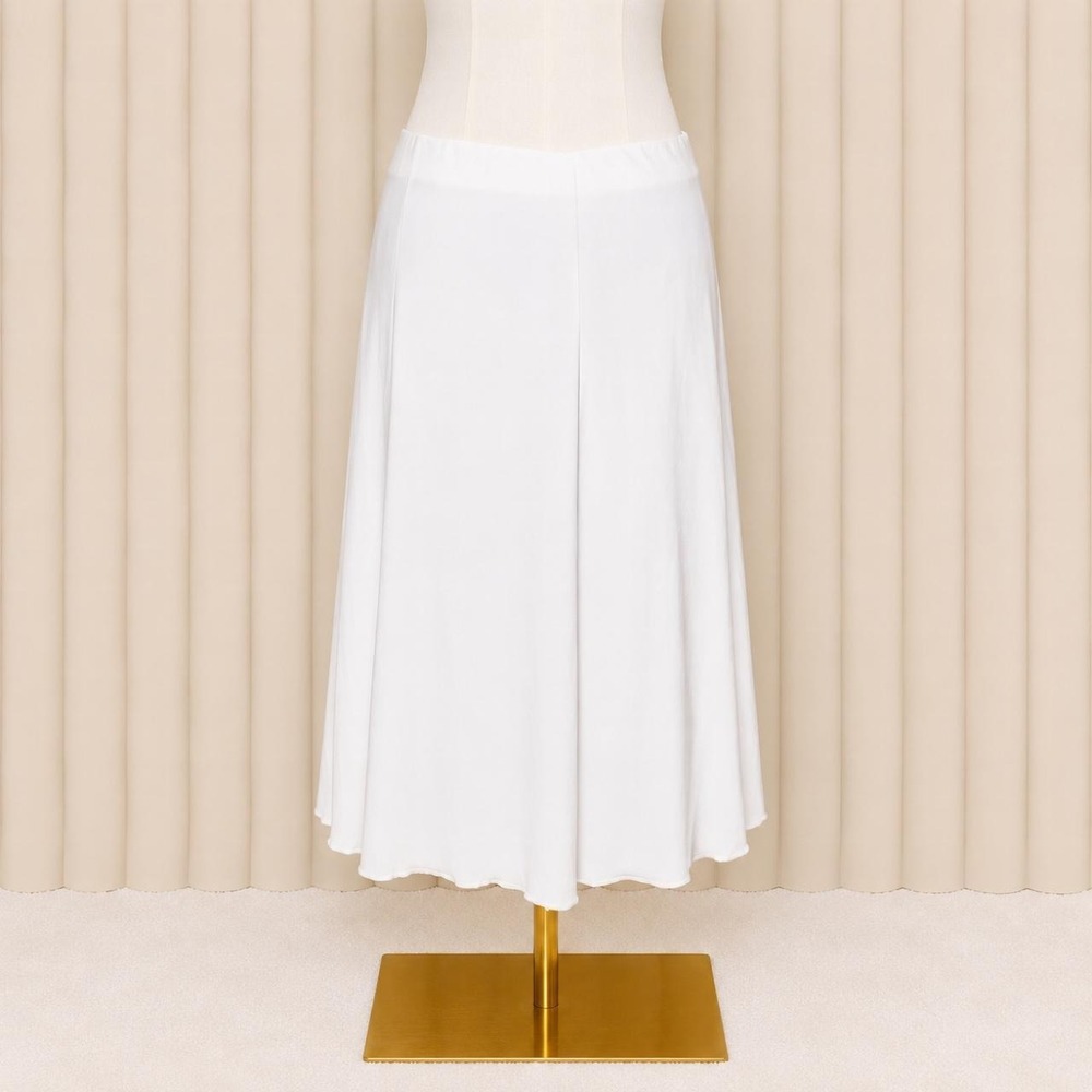 Vintage Y2K White Bias Cut Midi Skirt